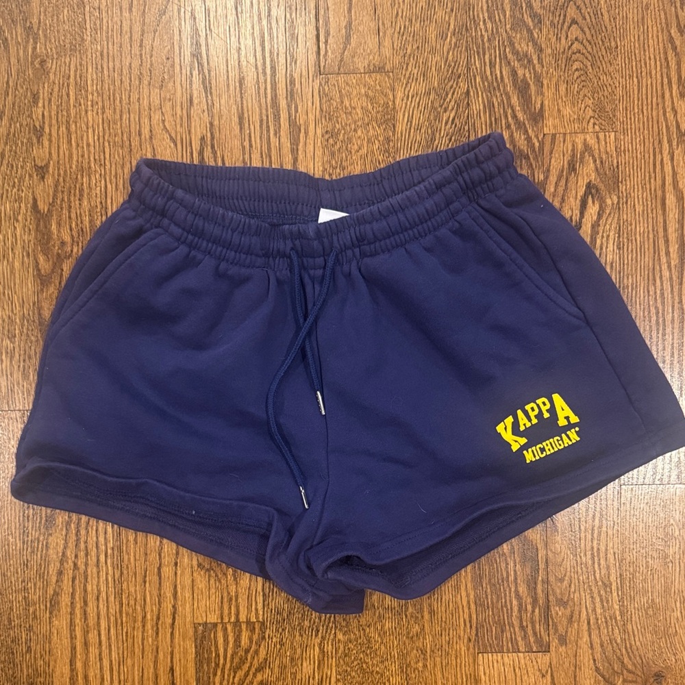 University of Michigan Kappa Kappa Gamma sorority (KKG) Women's Navy Shorts Sz M
